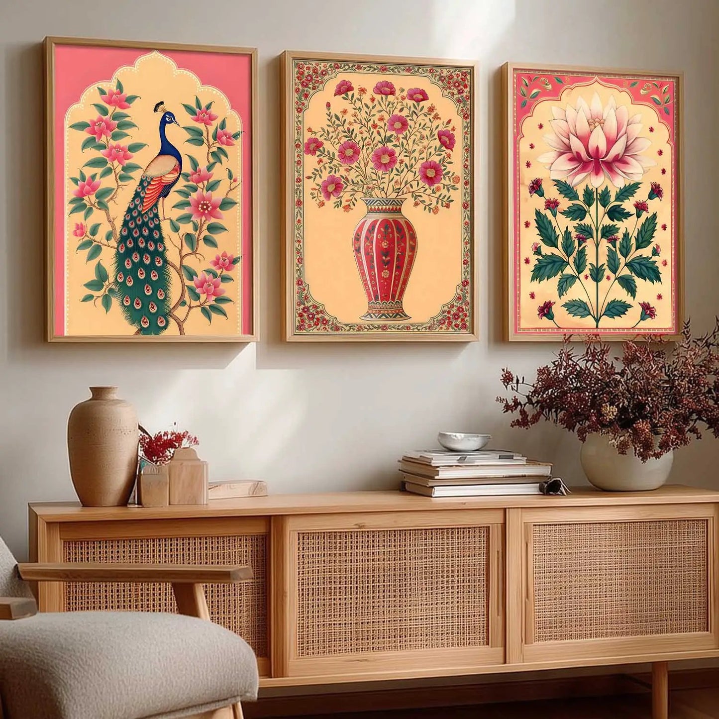 Floral   Wall  Art  Paintings for Living Room - Wall Poster With frames