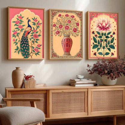 Floral   Wall  Art  Paintings for Living Room - Wall Poster With frames