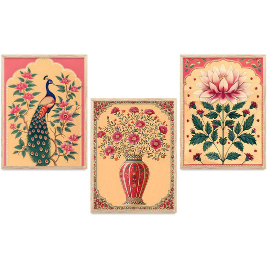 Floral   Wall  Art  Paintings for Living Room - Wall Poster With frames