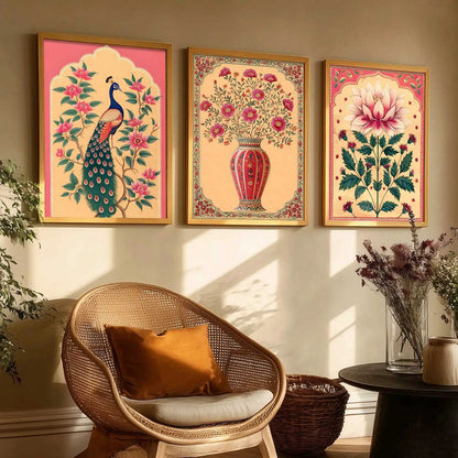 Floral   Wall  Art  Paintings for Living Room - Wall Poster With frames