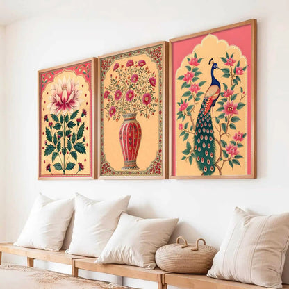 Floral   Wall  Art  Paintings for Living Room - Wall Poster With frames