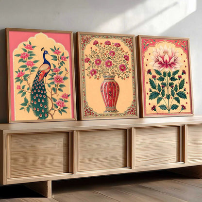 Floral   Wall  Art  Paintings for Living Room - Wall Poster With frames