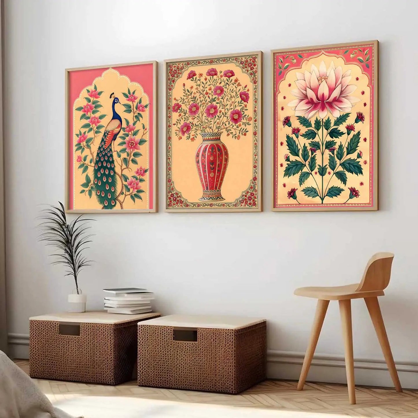 Floral   Wall  Art  Paintings for Living Room - Wall Poster With frames