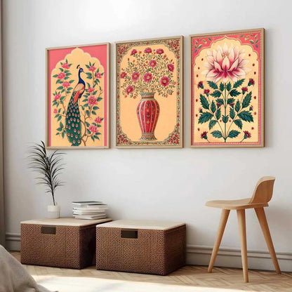 Floral   Wall  Art  Paintings for Living Room - Wall Poster With frames