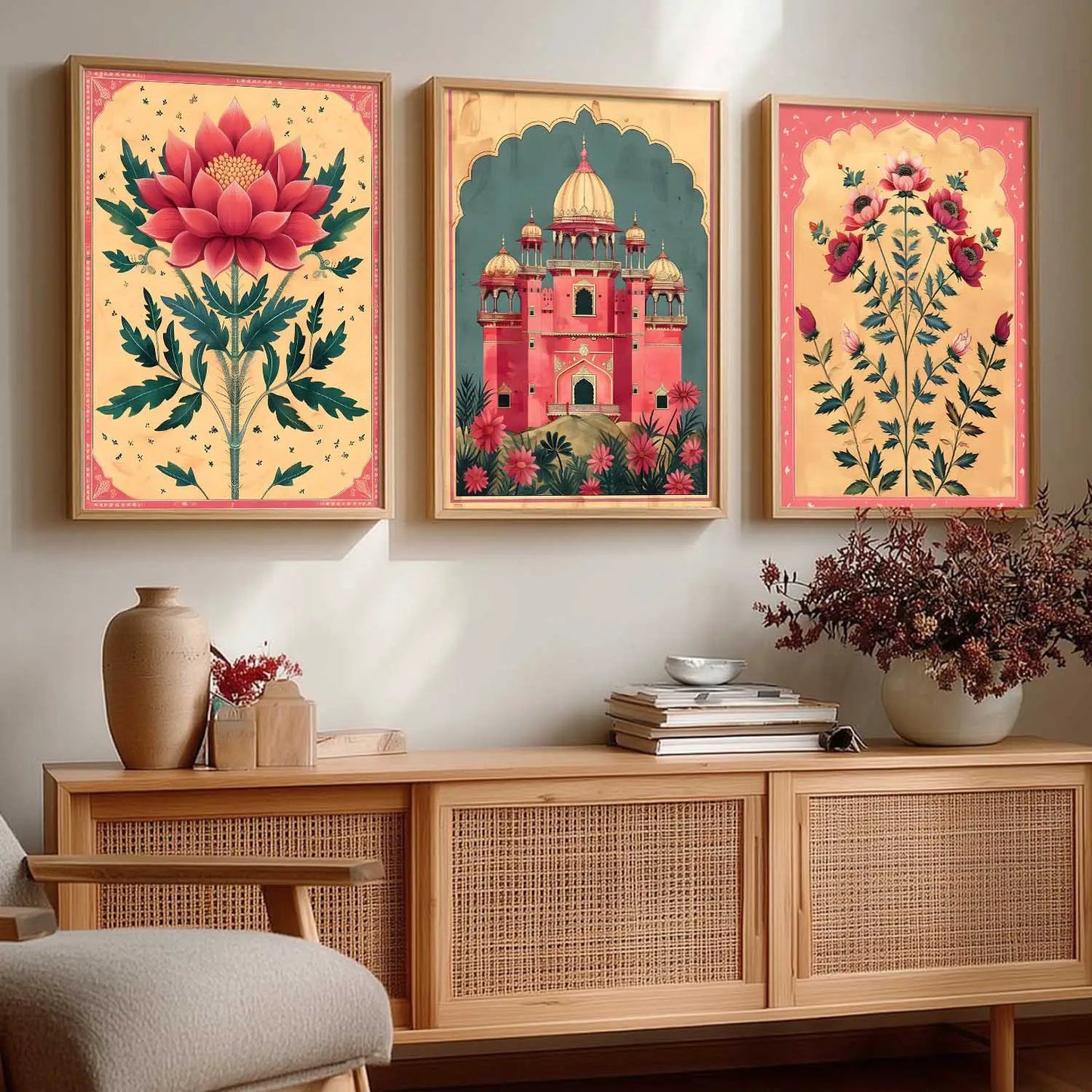 Floral   Wall   Art  Paintings for Living Room - Wall Poster With frames