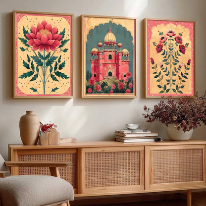 Floral   Wall   Art  Paintings for Living Room - Wall Poster With frames