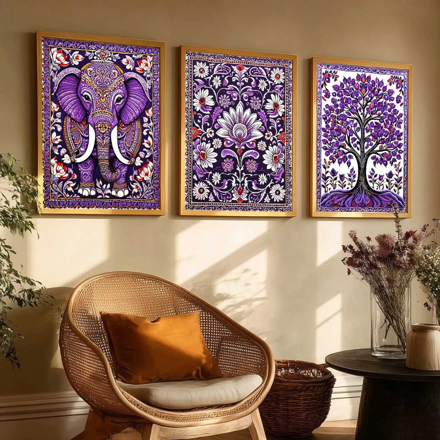 Traditional  Wall   Art  Paintings for Living Room - Wall Poster With frames