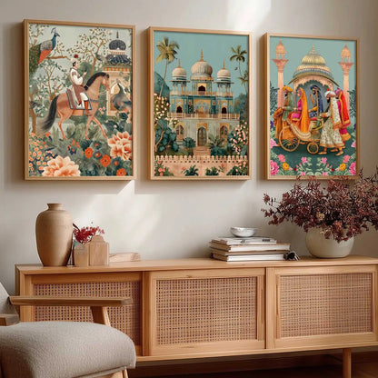Traditional  Wall  Art Paintings for Living Room - Wall Poster With frames