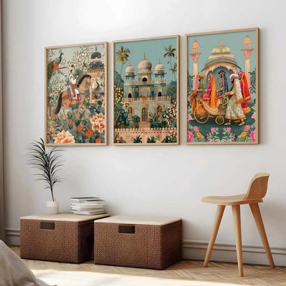 Traditional  Wall  Art Paintings for Living Room - Wall Poster With frames