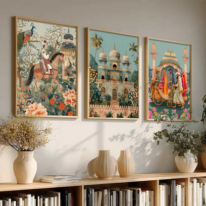 Traditional  Wall  Art Paintings for Living Room - Wall Poster With frames