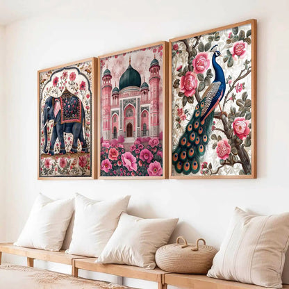 Traditional   Wall  Art Paintings for Living Room - Wall Poster With frames