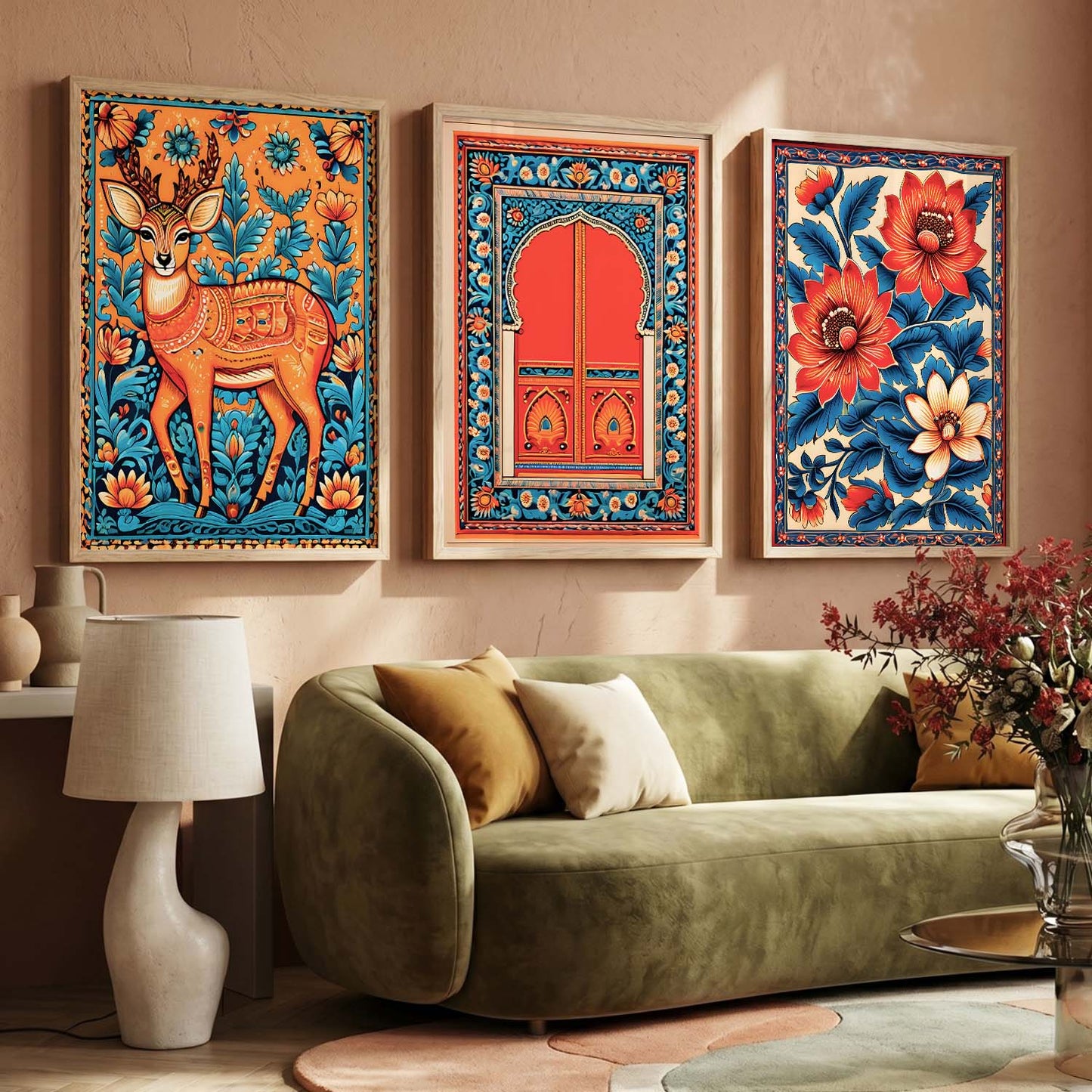 Traditional  Wall  Art Paintings for Living Room - Wall Poster With frames