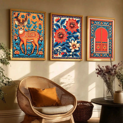 Traditional  Wall  Art Paintings for Living Room - Wall Poster With frames