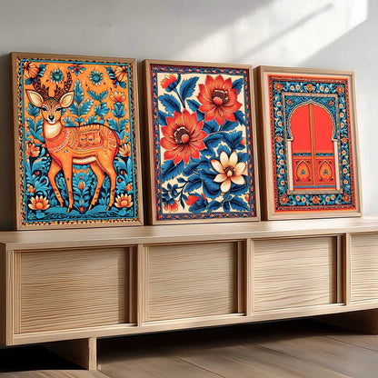 Traditional  Wall  Art Paintings for Living Room - Wall Poster With frames