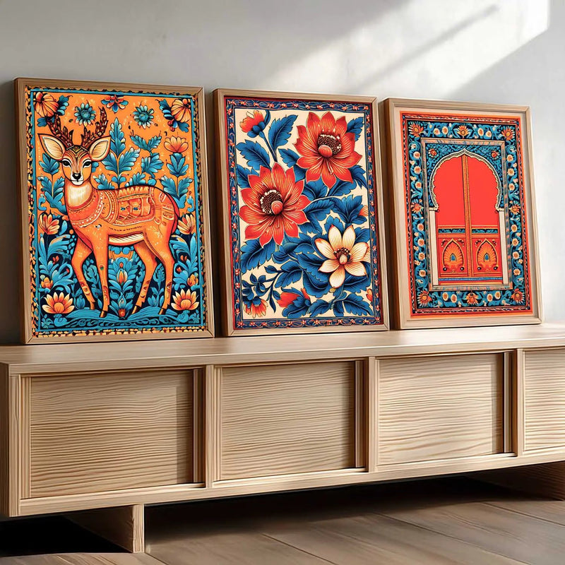 Traditional  Wall  Art Paintings for Living Room - Wall Poster With frames