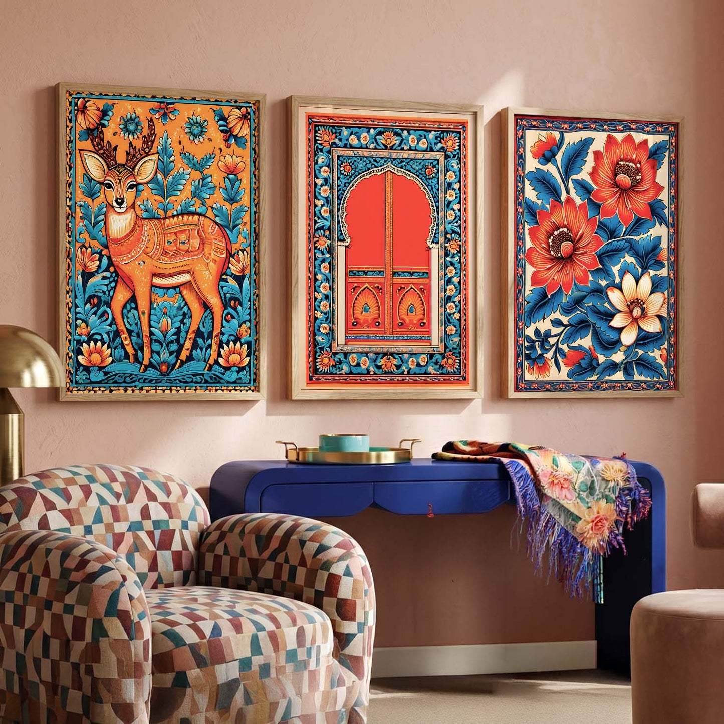 Traditional  Wall  Art Paintings for Living Room - Wall Poster With frames