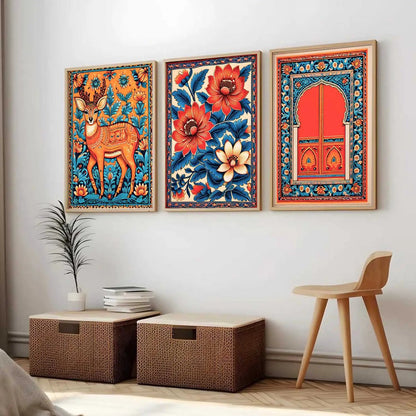 Traditional  Wall  Art Paintings for Living Room - Wall Poster With frames
