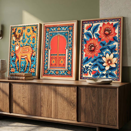 Traditional  Wall  Art Paintings for Living Room - Wall Poster With frames