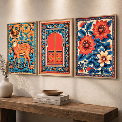 Traditional  Wall  Art Paintings for Living Room - Wall Poster With frames