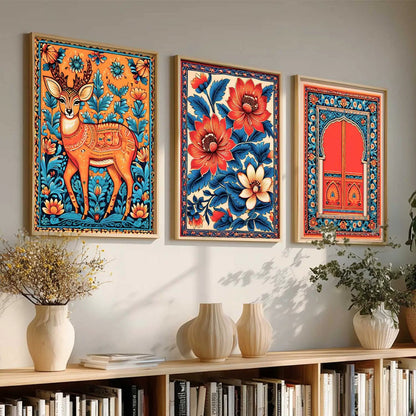 Traditional  Wall  Art Paintings for Living Room - Wall Poster With frames