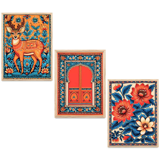 Traditional  Wall  Art Paintings for Living Room - Wall Poster With frames