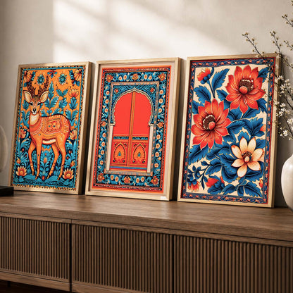 Traditional  Wall  Art Paintings for Living Room - Wall Poster With frames
