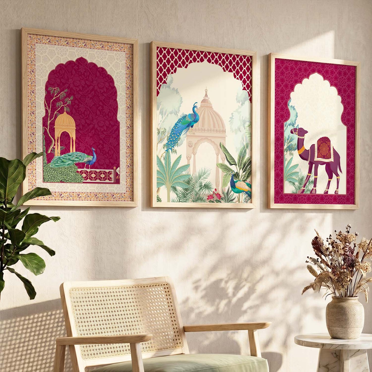 Madhubani  Wall  Art  Paintings for Living Room - Wall Poster With frames