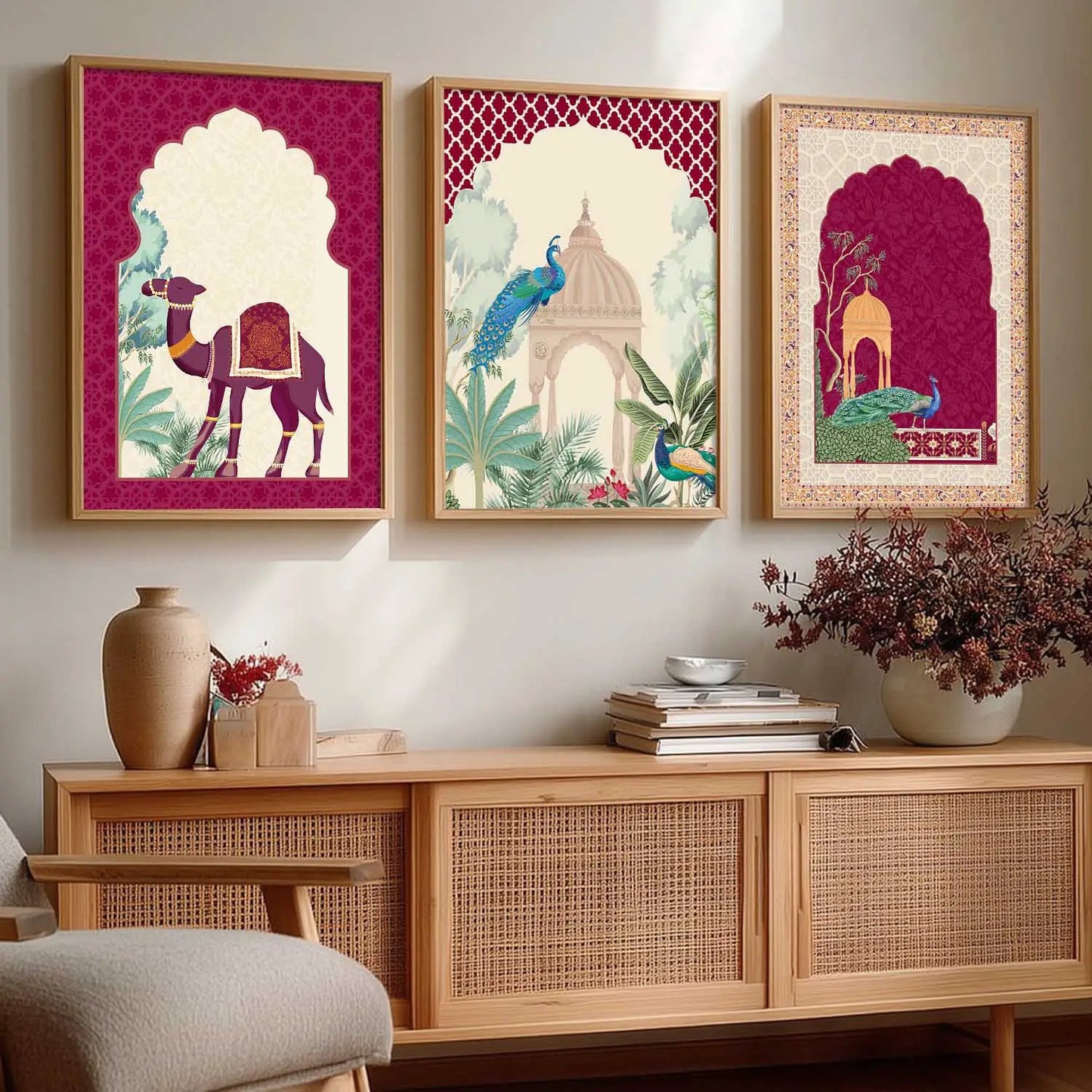 Madhubani  Wall  Art  Paintings for Living Room - Wall Poster With frames