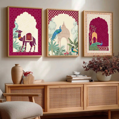 Madhubani  Wall  Art  Paintings for Living Room - Wall Poster With frames