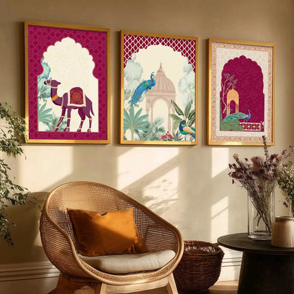 Madhubani  Wall  Art  Paintings for Living Room - Wall Poster With frames