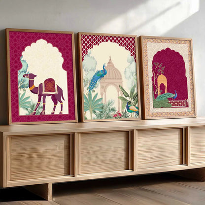 Madhubani  Wall  Art  Paintings for Living Room - Wall Poster With frames