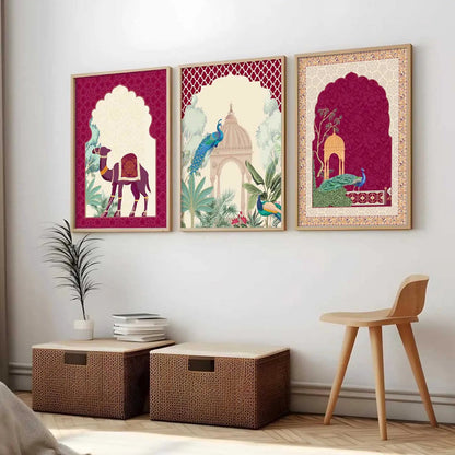 Madhubani  Wall  Art  Paintings for Living Room - Wall Poster With frames
