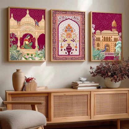 Madhubani   Wall   Art  Paintings for Living Room - Wall Poster With frames