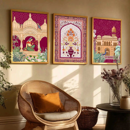 Madhubani   Wall   Art  Paintings for Living Room - Wall Poster With frames