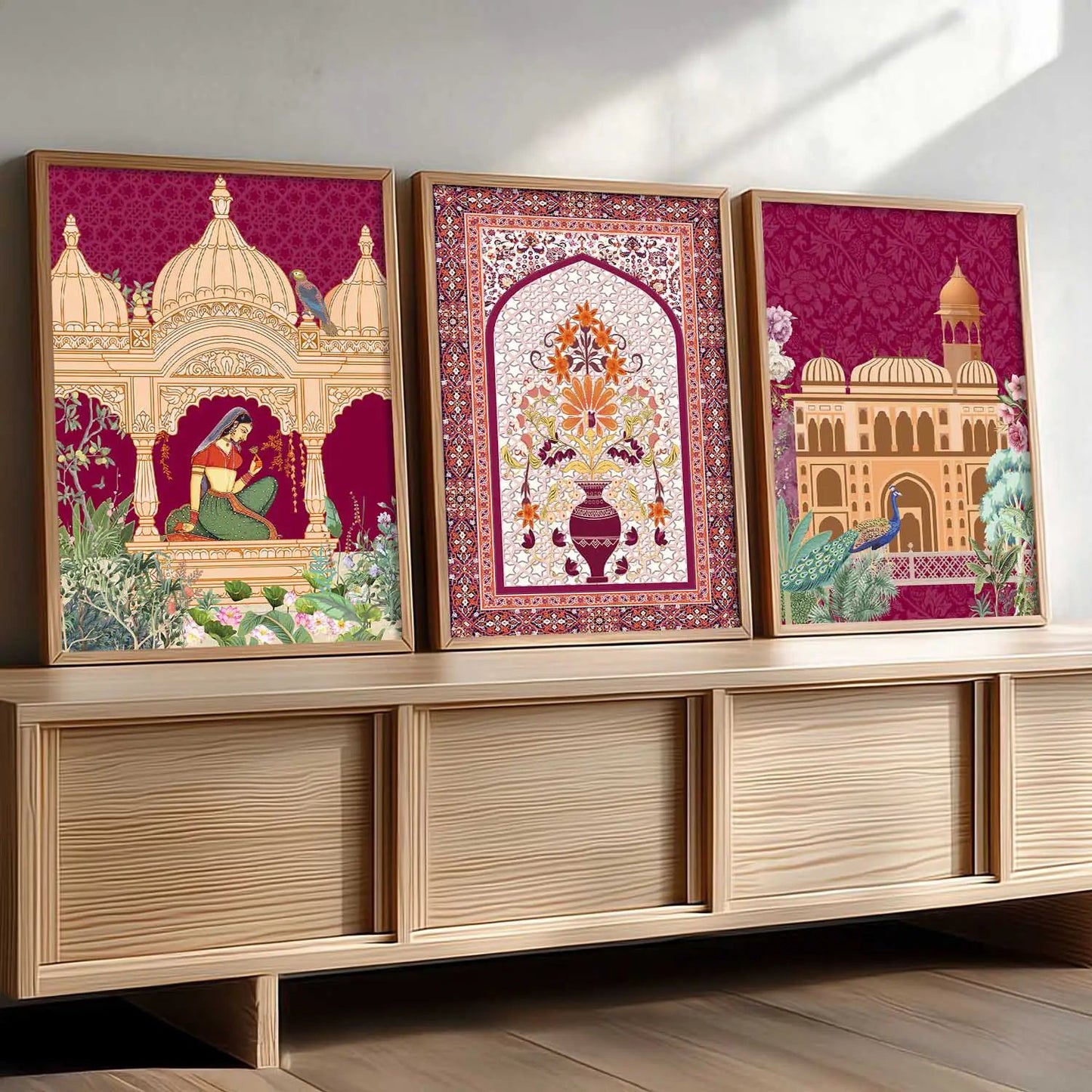 Madhubani   Wall   Art  Paintings for Living Room - Wall Poster With frames