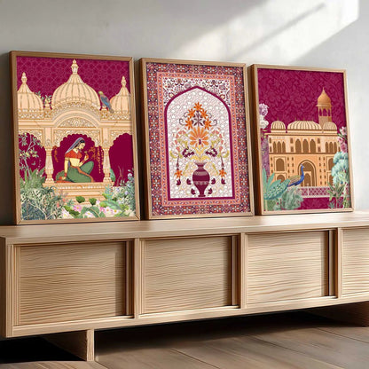 Madhubani   Wall   Art  Paintings for Living Room - Wall Poster With frames