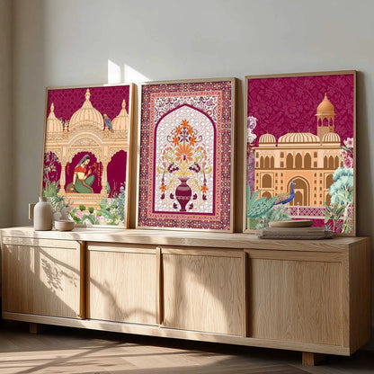 Madhubani   Wall   Art  Paintings for Living Room - Wall Poster With frames