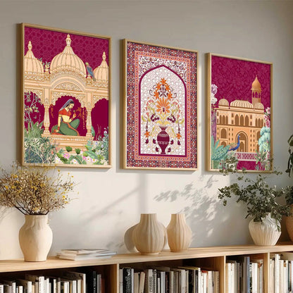 Madhubani   Wall   Art  Paintings for Living Room - Wall Poster With frames