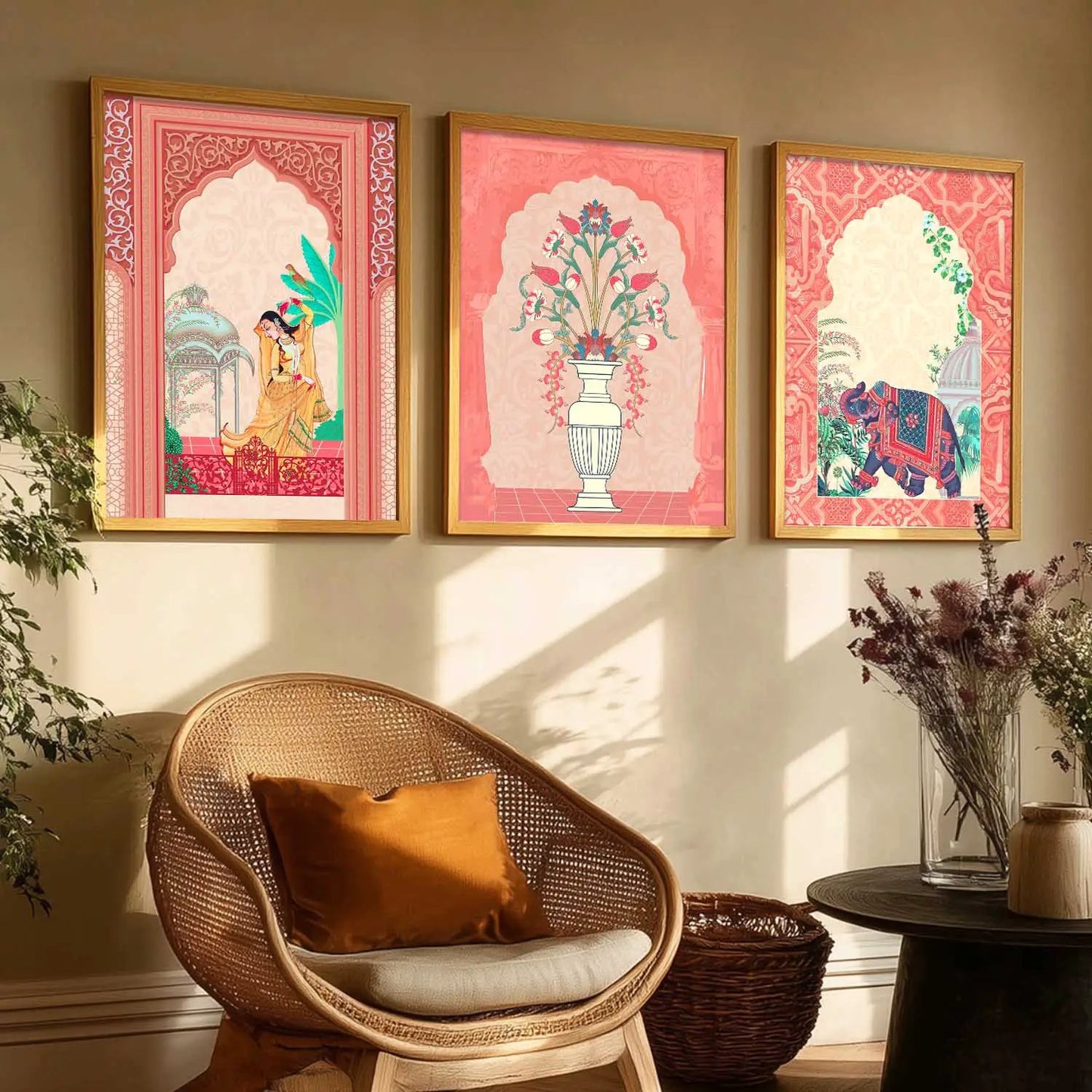 Madhubani    Wall   Art  Paintings for Living Room - Wall Poster With frames