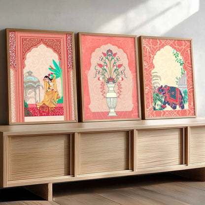 Madhubani    Wall   Art  Paintings for Living Room - Wall Poster With frames