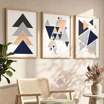 Abstract Art Wall Decor - Geometric Art Framed Posters and Prints with Aesthetic Design