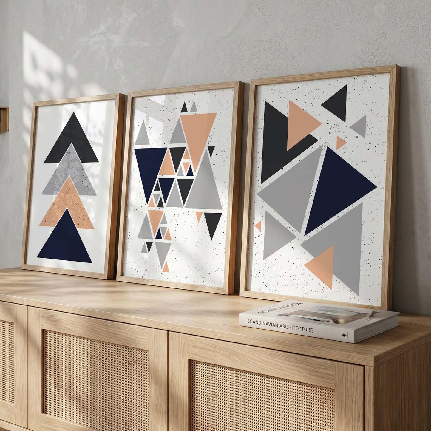 Abstract Art Wall Decor - Geometric Art Framed Posters and Prints with Aesthetic Design