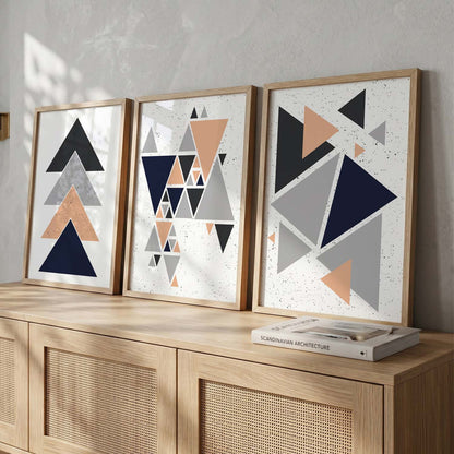 Abstract Art Wall Decor - Geometric Art Framed Posters and Prints with Aesthetic Design