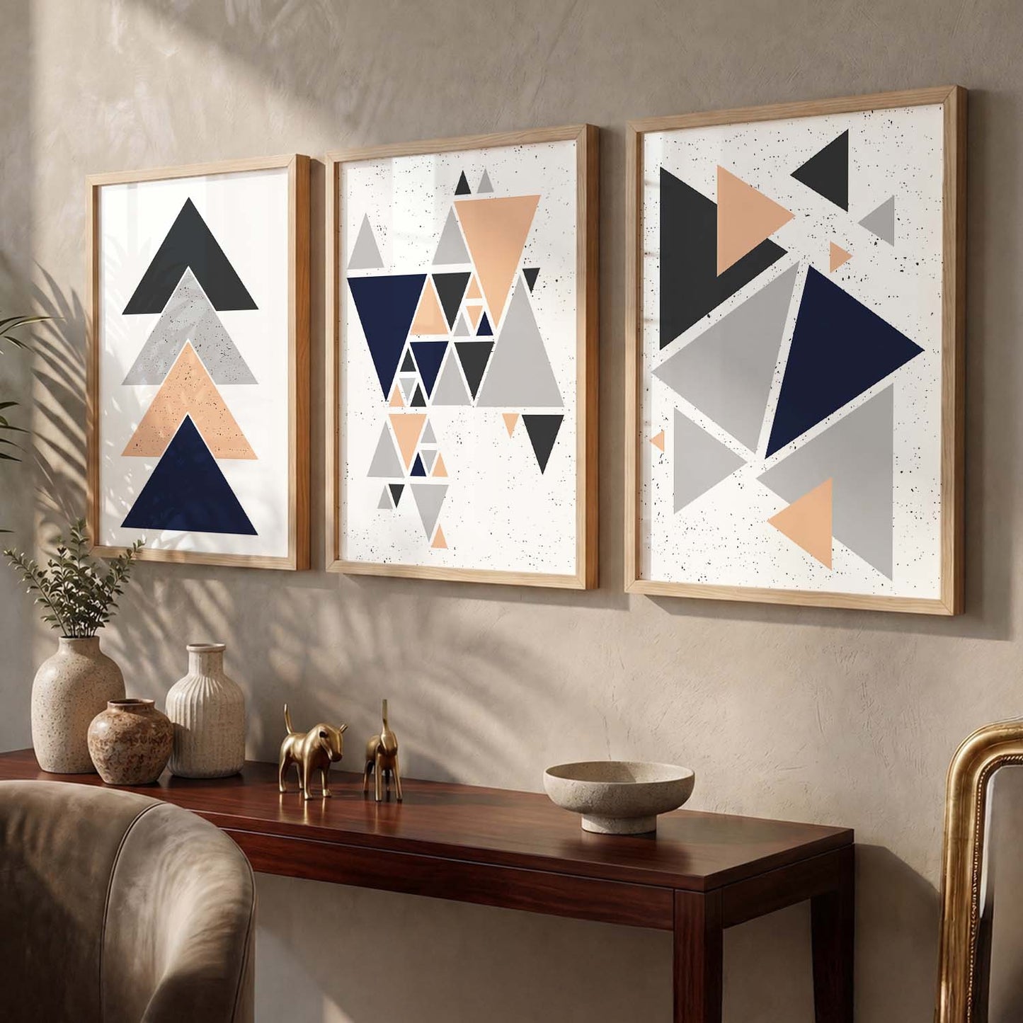 Abstract Art Wall Decor - Geometric Art Framed Posters and Prints with Aesthetic Design