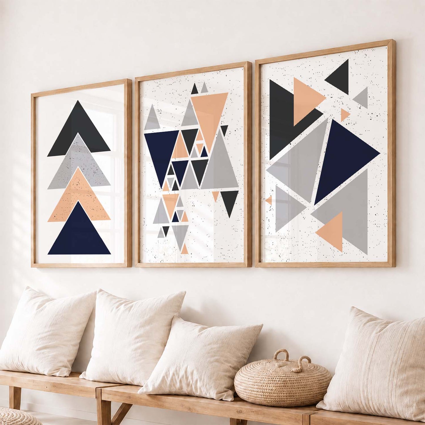 Abstract Art Wall Decor - Geometric Art Framed Posters and Prints with Aesthetic Design