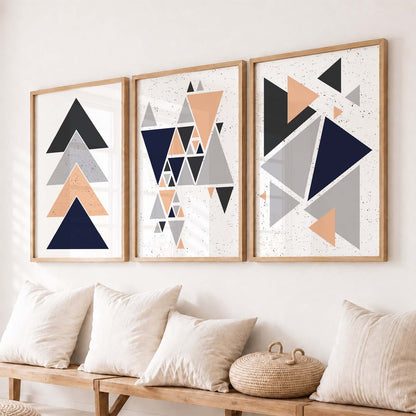 Abstract Art Wall Decor - Geometric Art Framed Posters and Prints with Aesthetic Design