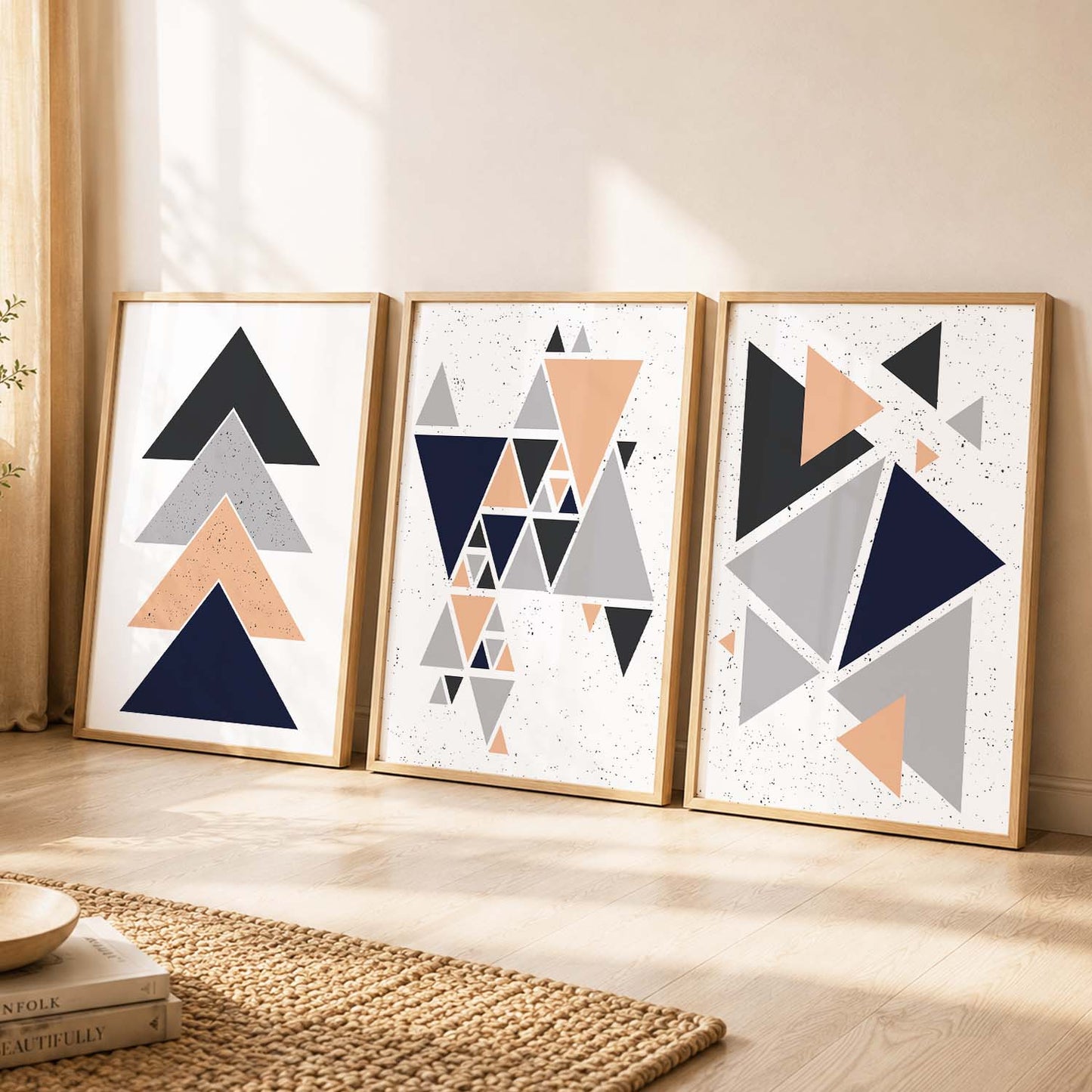 Abstract Art Wall Decor - Geometric Art Framed Posters and Prints with Aesthetic Design
