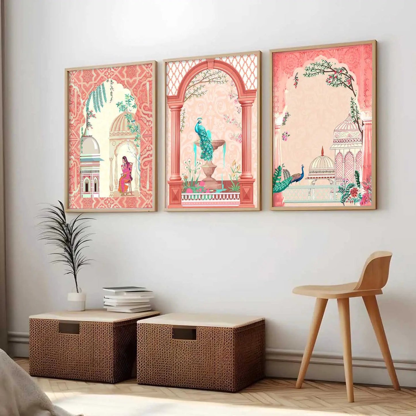Madhubani  Wall Art Paintings for Living Room - Wall Poster With frames