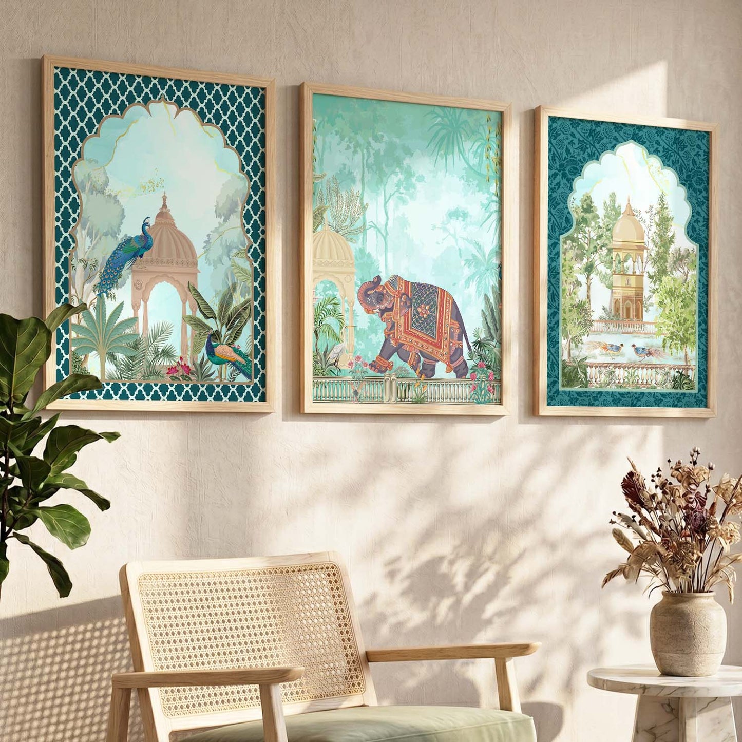 Madhubani  Wall  Art Paintings for Living Room - Wall Poster With frames