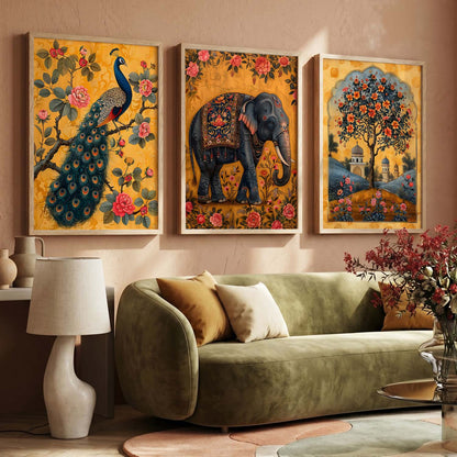 Traditional   Wall   Art  Paintings for Living Room - Wall Poster With frames